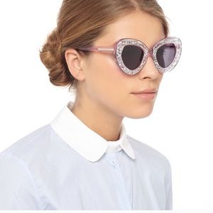 Karen walker intergalactic cat eye pink sunglasses
